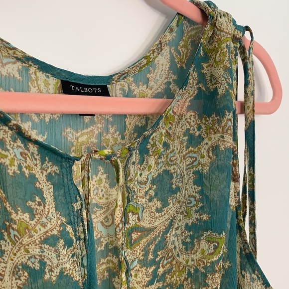 Talbots Sheer Sleeveless Shell, Size L, Multicolor - Picture 7 of 8